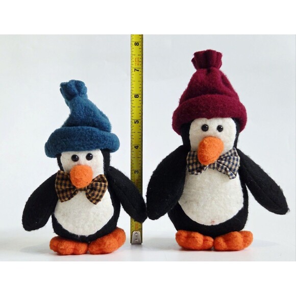 Artisan Flair Penguin Plush Stuffed Animal Toy Winter Christmas Miss Elles Set - Picture 11 of 13